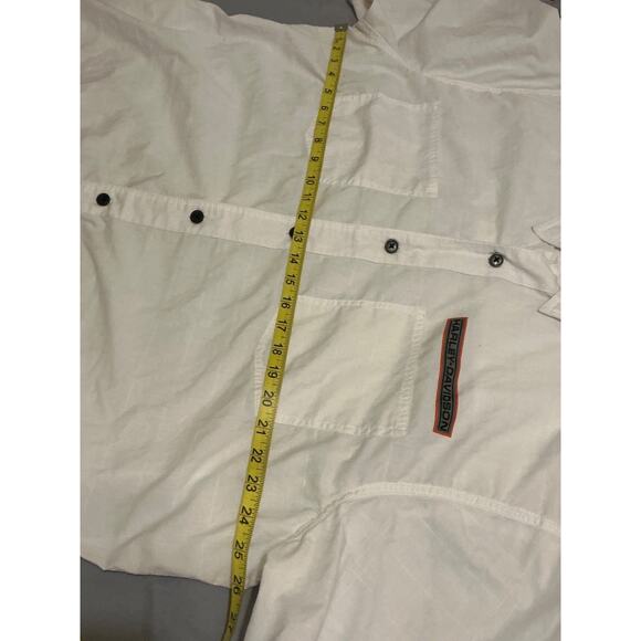 Harley Davidson Milwaukee Wisconsin Button Shirt White Size 2XL - Picture 7 of 7